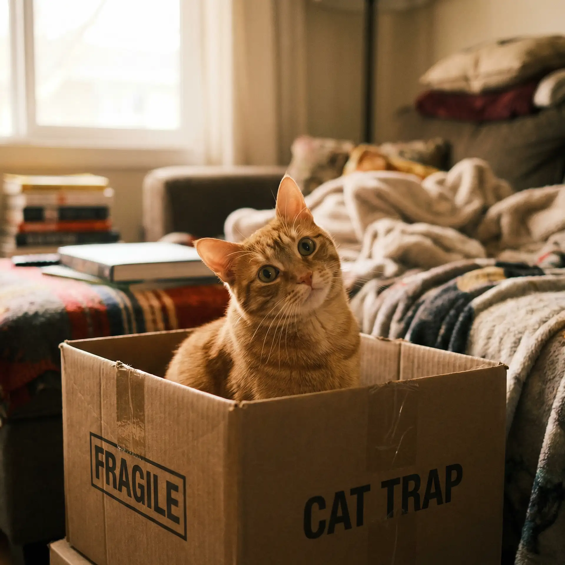 橘猫躲在纸箱里 - 意大利种马 百度影音