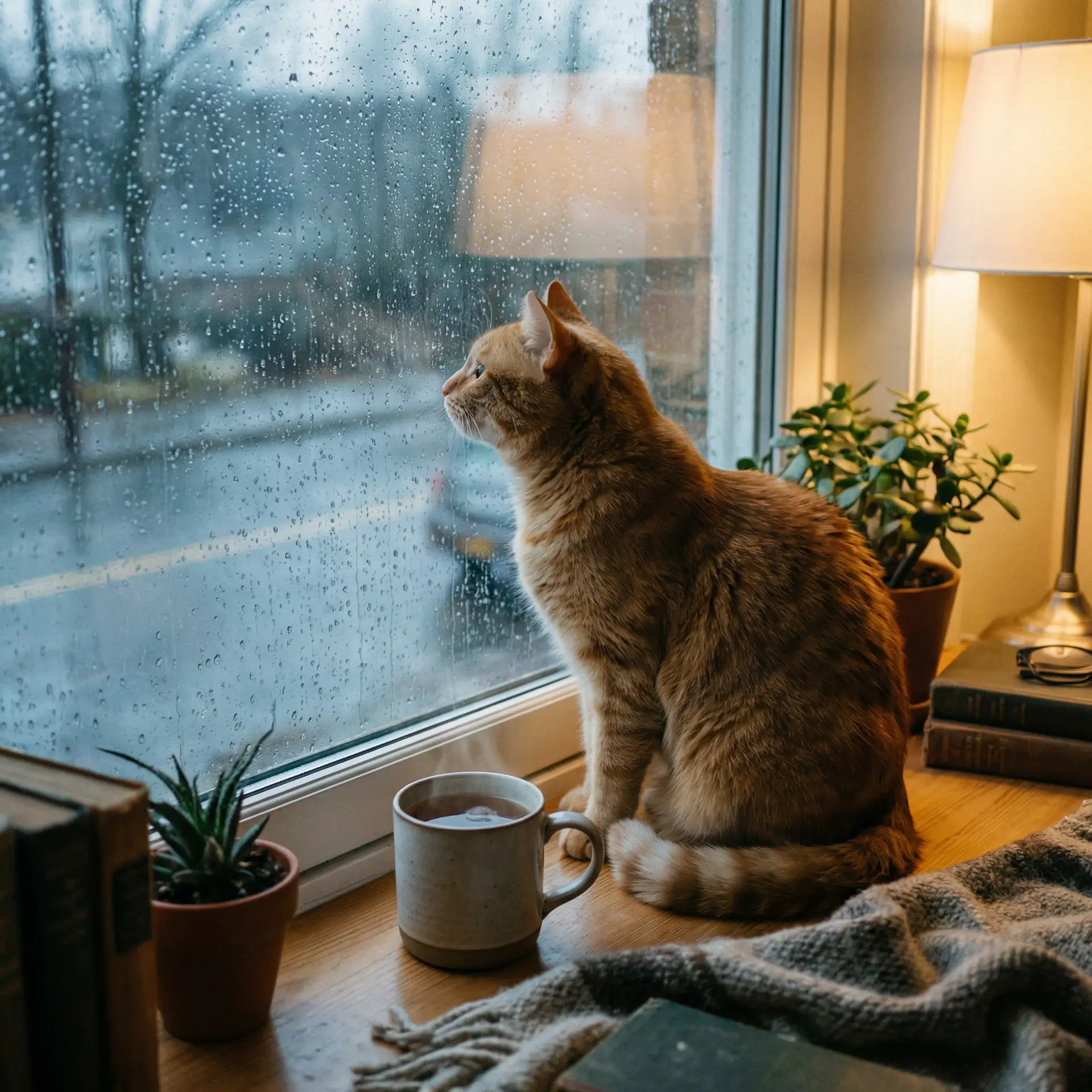 猫咪望着窗外的雨 - 意大利种马 百度影音